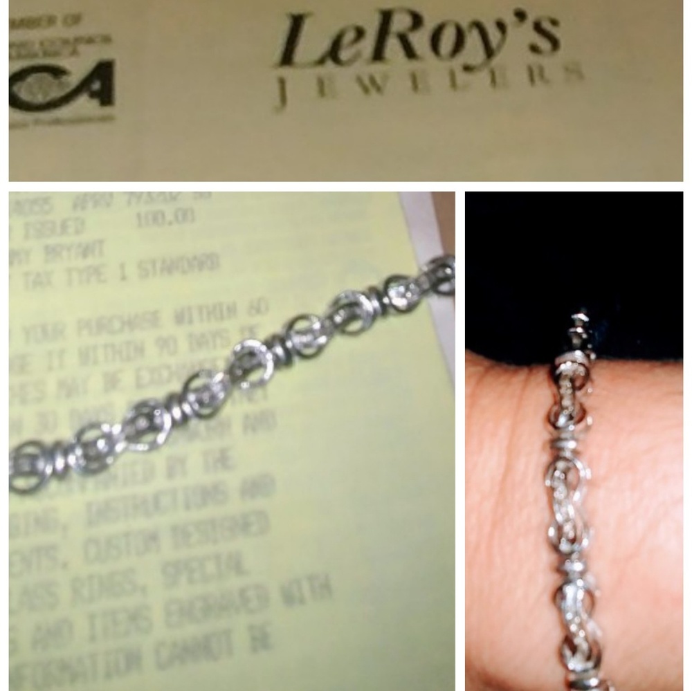 Diamond Sterling Silver Infinity Bracelet